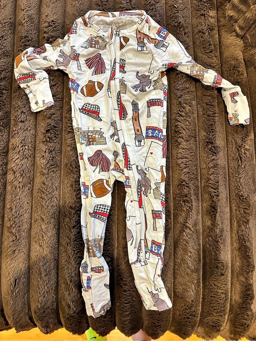 Alabama Footed Printed One-Piece Baby 6M